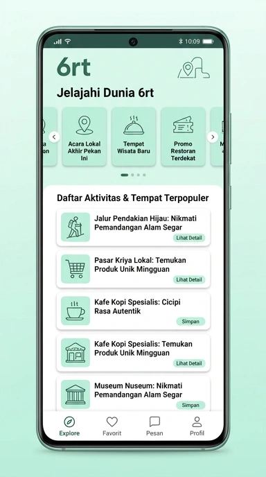 Tampilan katalog aplikasi 6rt