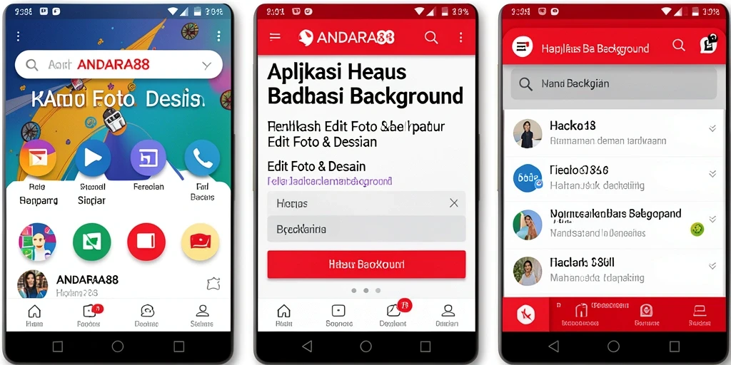 Antarmuka aplikasi ANDARA88 untuk penghapusan latar belakang yang efisien.