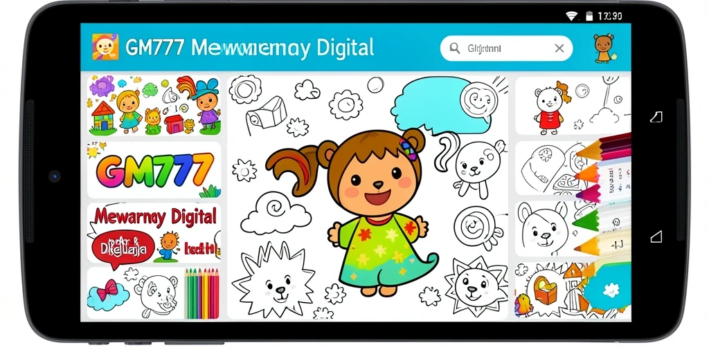 Antarmuka aplikasi GM777 yang menarik dan user-friendly untuk mewarnai.