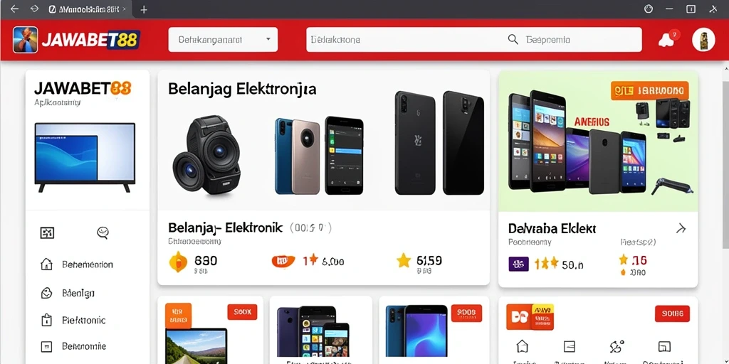 Antarmuka pengguna JAWABET88 yang modern dan fungsional.